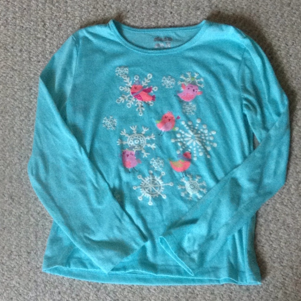 A long sleeved pajama shirt